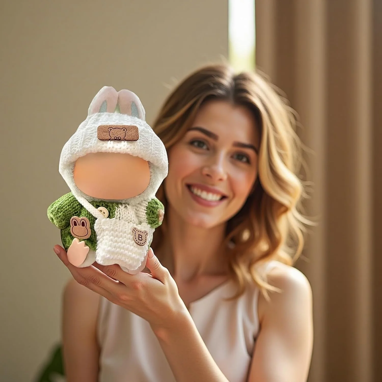 ست 3 تکه قلاب بافی شامل کلاه، لباس و کوله پشتی، لباس عروسک ناز برای عروسک های 17 سانتی متری سازگار با لابوبو، لباس برای طرفداران و کلکسیونرها (بدون عروسک، سبز) ست 3 تکه قلاب بافی شامل کلاه، لباس و کوله پشتی، لباس عروسک ناز برای عروسک های 17 سانتی متری سازگار با لابوبو، لباس برای طرفداران و کلکسیونرها (بدون عروسک، سبز)