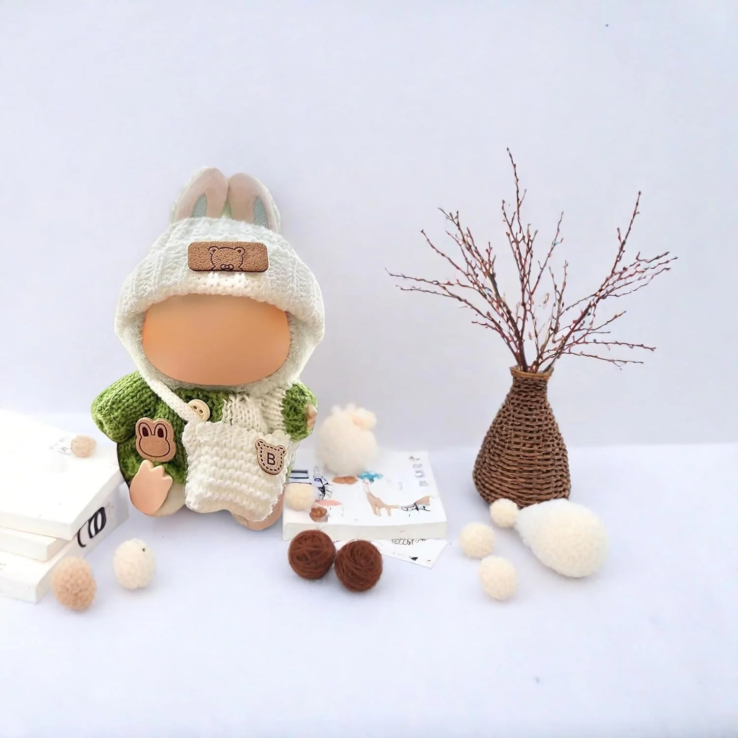 ست 3 تکه قلاب بافی شامل کلاه، لباس و کوله پشتی، لباس عروسک ناز برای عروسک های 17 سانتی متری سازگار با لابوبو، لباس برای طرفداران و کلکسیونرها (بدون عروسک، سبز) ست 3 تکه قلاب بافی شامل کلاه، لباس و کوله پشتی، لباس عروسک ناز برای عروسک های 17 سانتی متری سازگار با لابوبو، لباس برای طرفداران و کلکسیونرها (بدون عروسک، سبز)