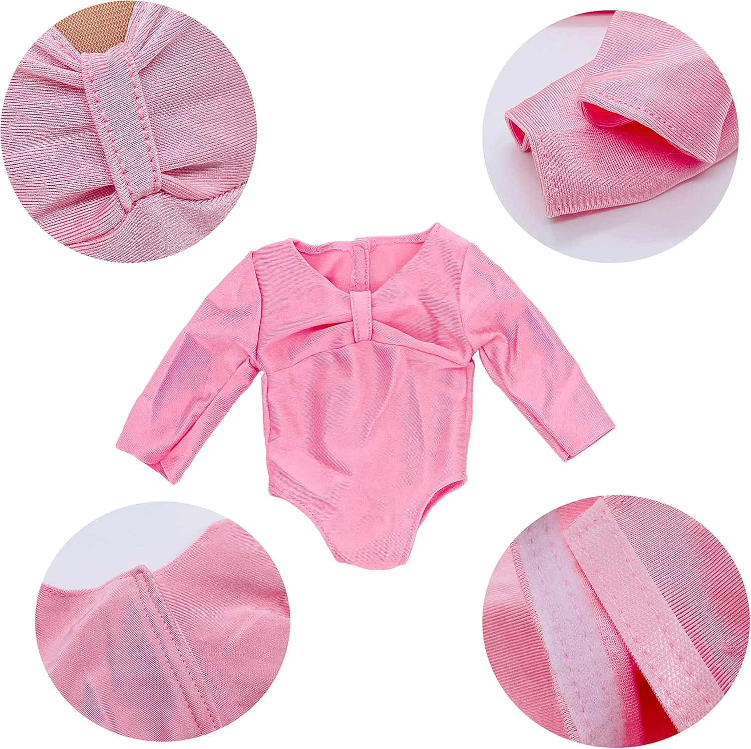 لباس عروسک 18 اینچی سایبوراز، لباس باله بالرین، 5 تکه، لباس رقص برای عروسک های امریکن گرل و او جی 18 اینچی، ست لوازم جانبی عروسک، هدیه لباس عروسک