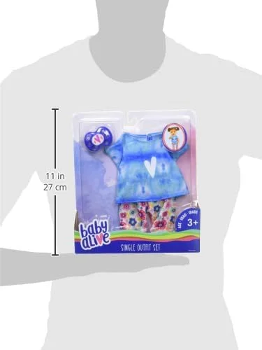 ست لباس تکی و لوازم جانبی Baby Alive، تی شرت طرح تایلندی، مناسب برای اکثر عروسک های 12 تا 14 اینچی، اسباب بازی های کودکان بالای 3 سال از Just Play