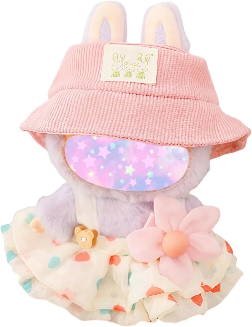 ست لباس عروسک 17 سانتی متری، ست لباس 3 تکه برای عروسک 6.7 اینچی، کلاه شیک مد روز و لوازم جانبی لباس برای عروسک های نسل 1/2/3، رنگ بژ روشن