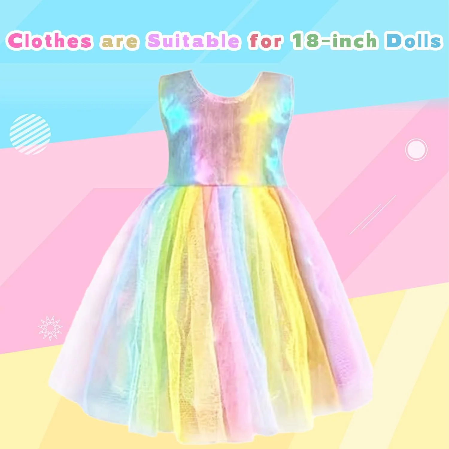 مجموعه لوازم جانبی چمدان مسافرتی عروسک دخترانه 18 اینچی Masroo با لباس، دوربین، بالش مسافرتی، کیف، لباس، عینک - مناسب برای عروسک 18 اینچی - هدیه تولد کریسمس