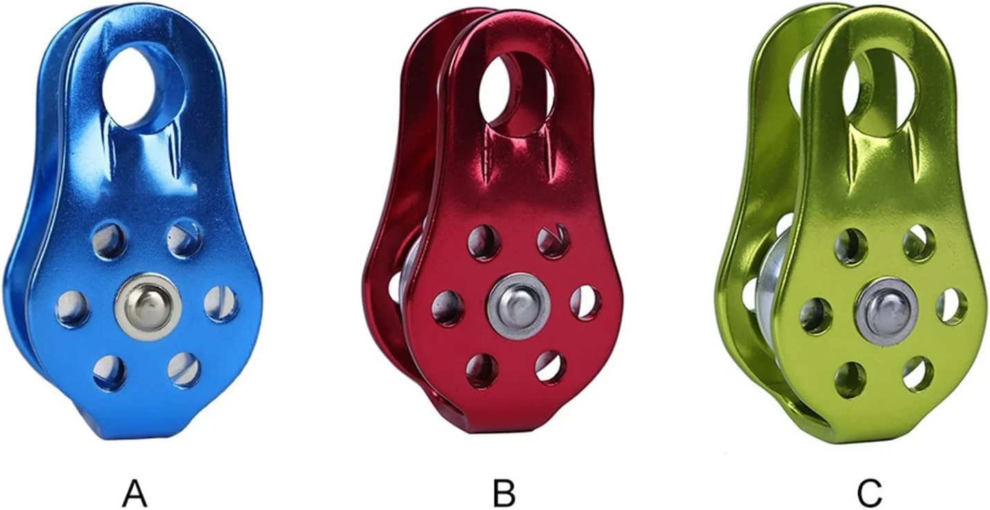 قرقره صعود SEMONE با بلبرینگ، لوازم جانبی نجات بقا در کمپینگ، کوهنوردی، کشش، تراورس، حمل و نقل (آبی تیره)