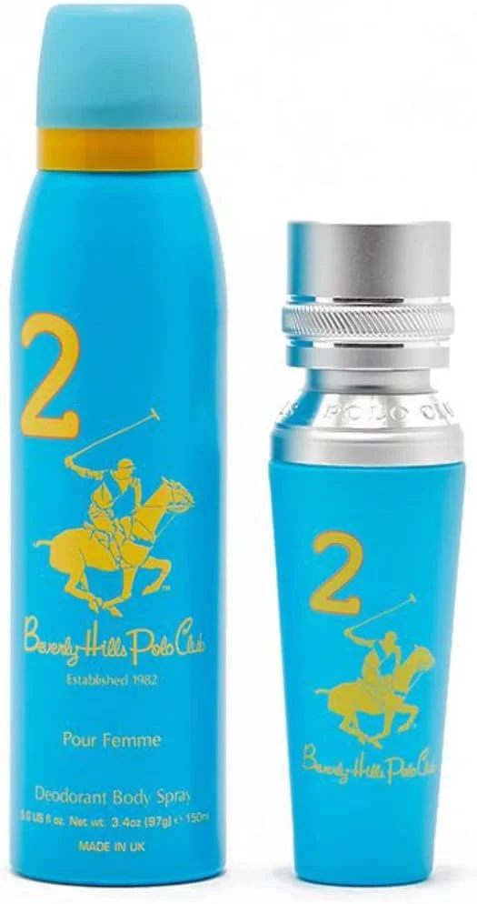 ست هدیه زنانه Beverly Hills Polo Club No.2 ادو پرفیوم 50 میلی لیتر + دئودورانت 150 میلی لیتر