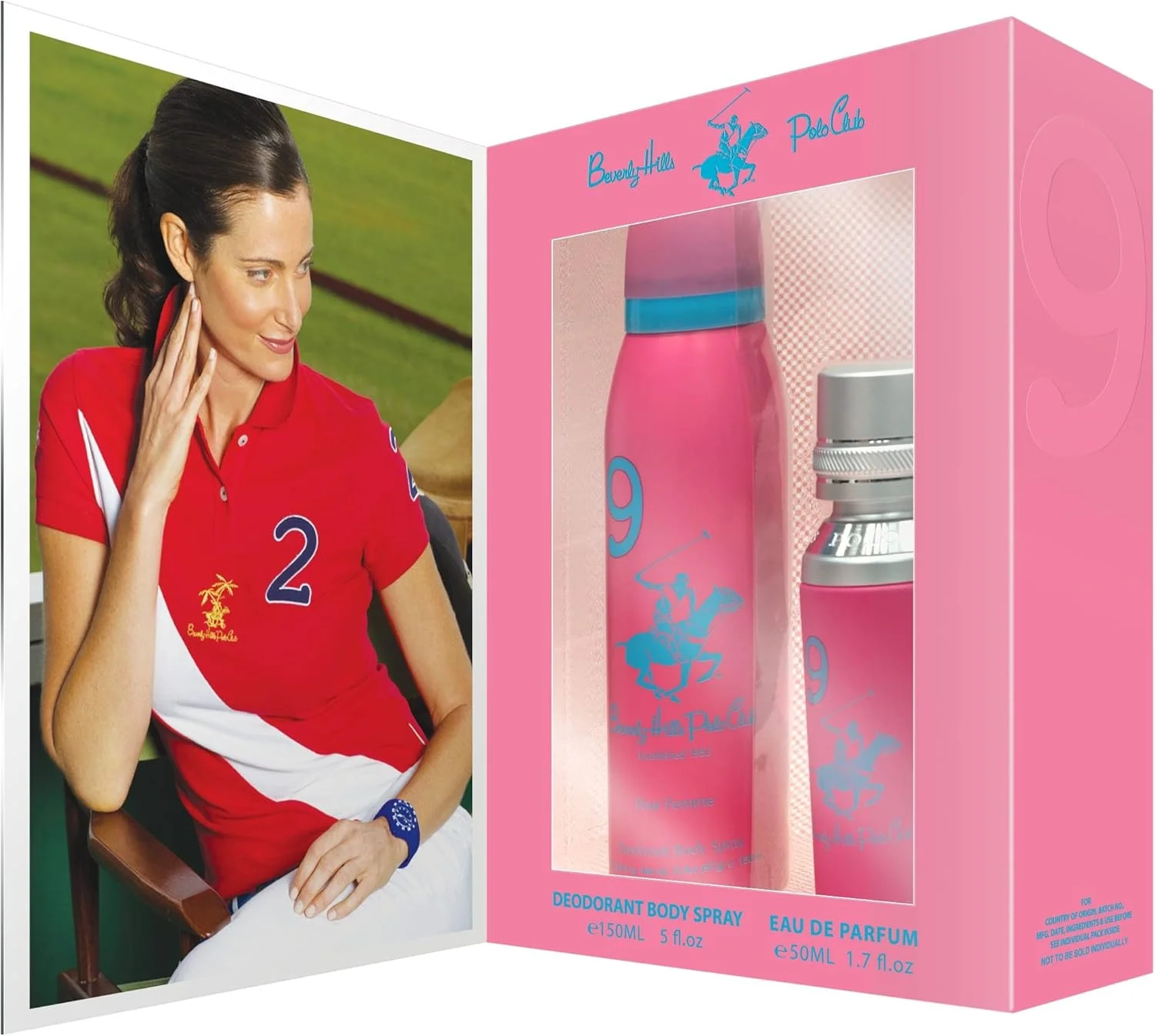 ست هدیه زنانه Beverly Hills Polo Club No.9 ادو پرفیوم 50 میلی لیتر + دئودورانت 150 میلی لیتر