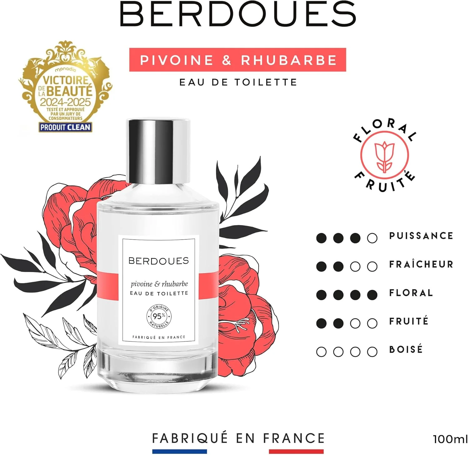 ادو تویلت زنانه Berdoues 1902 Pivoine & Rhubarbe حجم 100 میل ادو تویلت زنانه Berdoues 1902 Pivoine & Rhubarbe حجم 100 میل