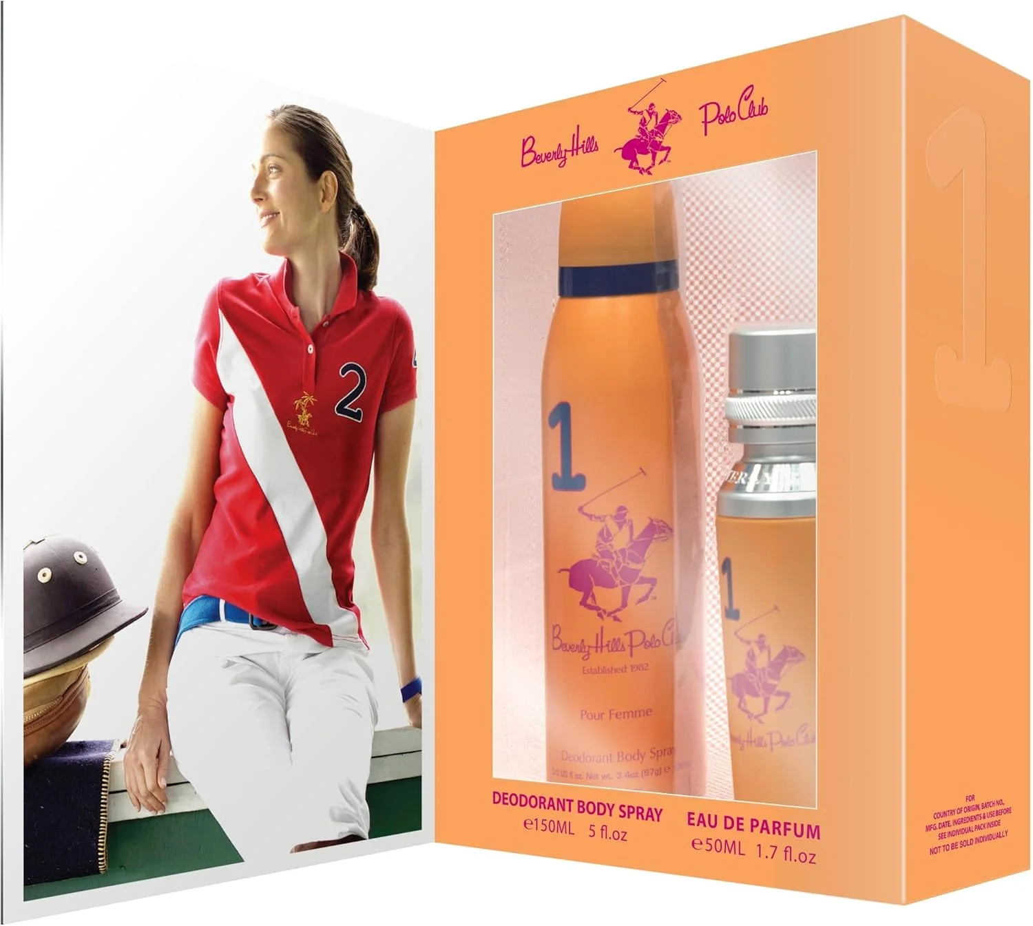 ست هدیه زنانه Beverly Hills Polo Club No.1 ادو پرفیوم 50 میلی لیتر + دئودورانت 150 میلی لیتر
