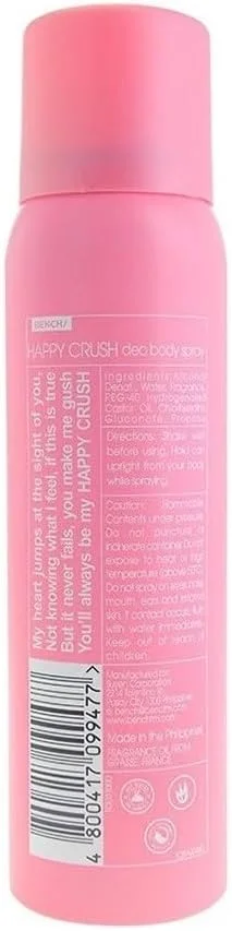 اسپری خوشبو کننده بدن بنچ هپی کراش - رایحه میوه ای و گلی - طراوت ماندگار - 100 میلی لیتر اسپری خوشبو کننده بدن بنچ هپی کراش - رایحه میوه ای و گلی - طراوت ماندگار - 100 میلی لیتر
