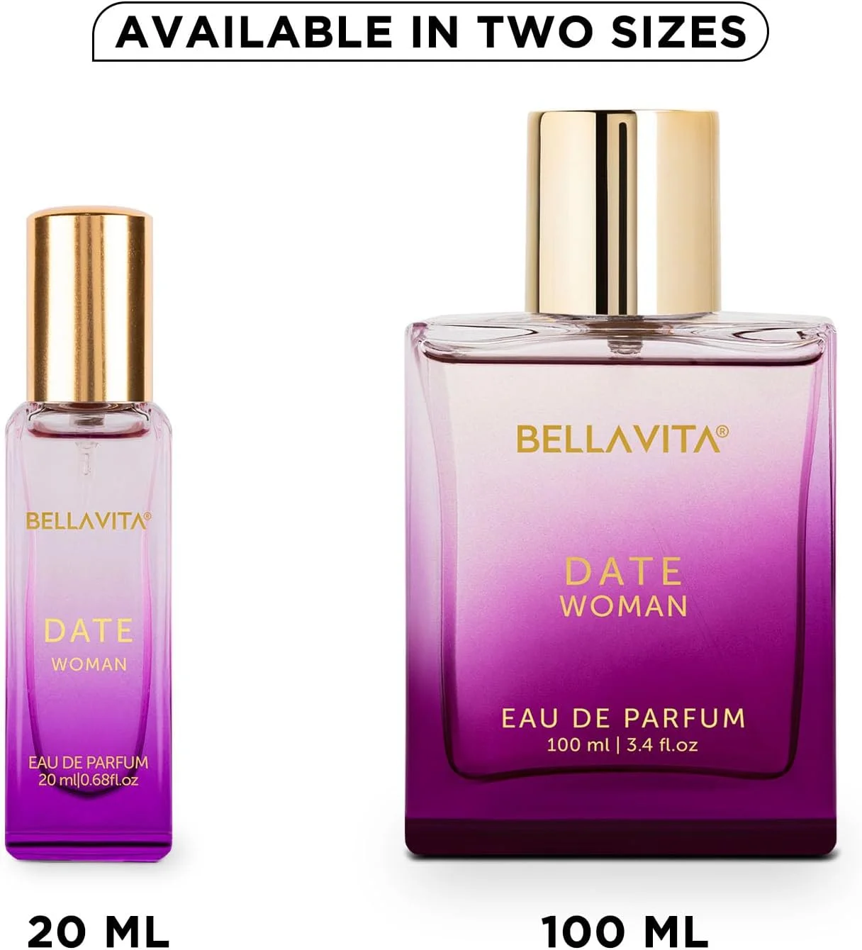 عطر زنانه Bella Vita Luxury Date با رایحه فلفل صورتی، یاس و وانیل | عطر ممتاز، ماندگار با رایحه گلی و میوه ای برای زنان، 20 میلی لیتر