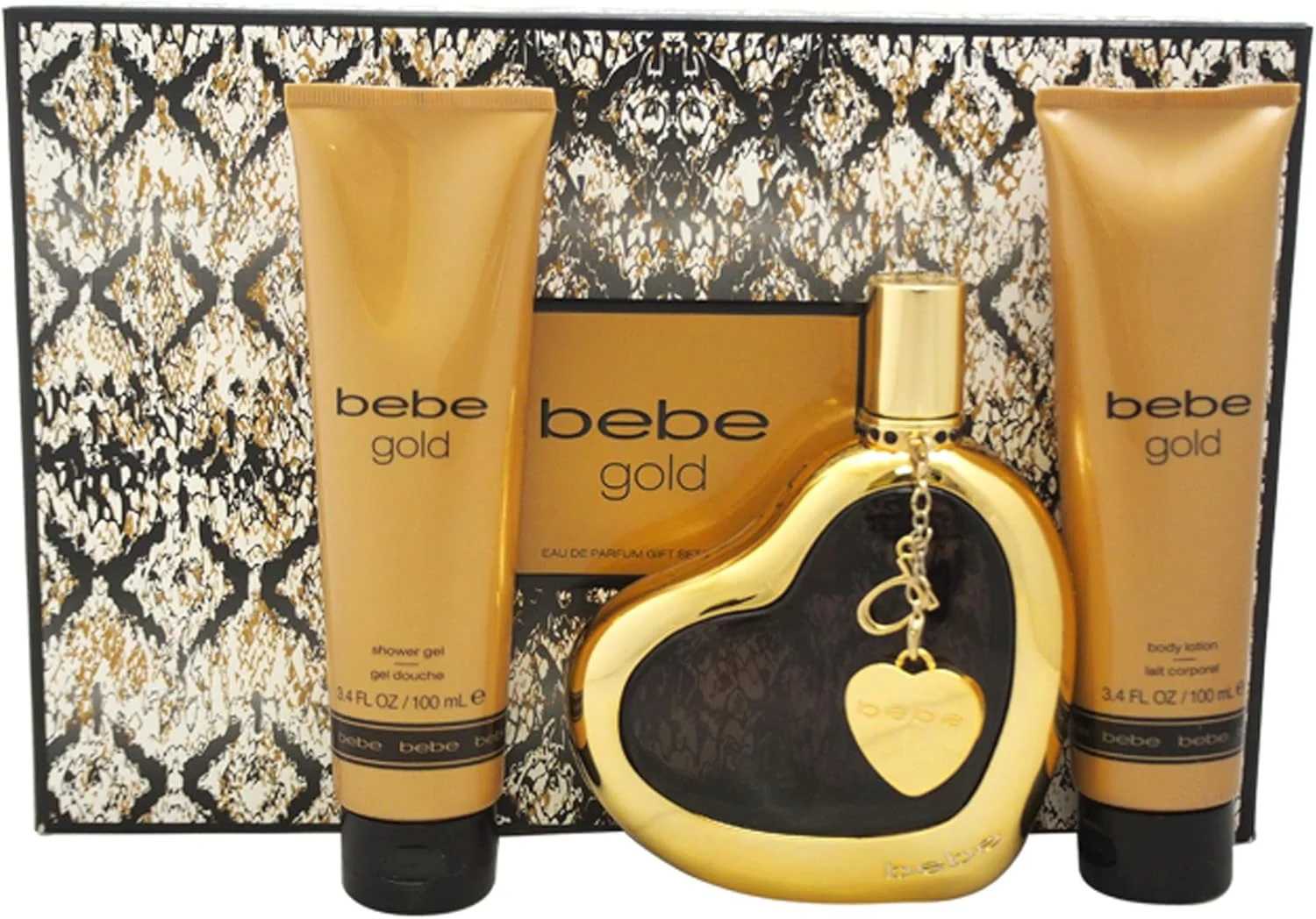 ست هدیه زنانه Bebe Gold by Bebe - ادو پرفیوم، 3 عدد