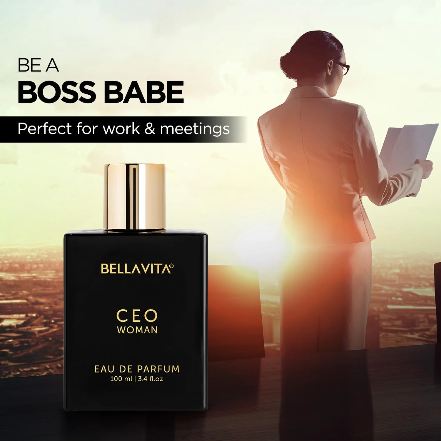 ادکلن زنانه Bella Vita Luxury CEO | ادو پرفیوم ماندگار 100 میلی لیتری | با رایحه ترنج، دانه تونکا و وانیل | عطر ممتاز، چوبی و میوه ای برای زنان
