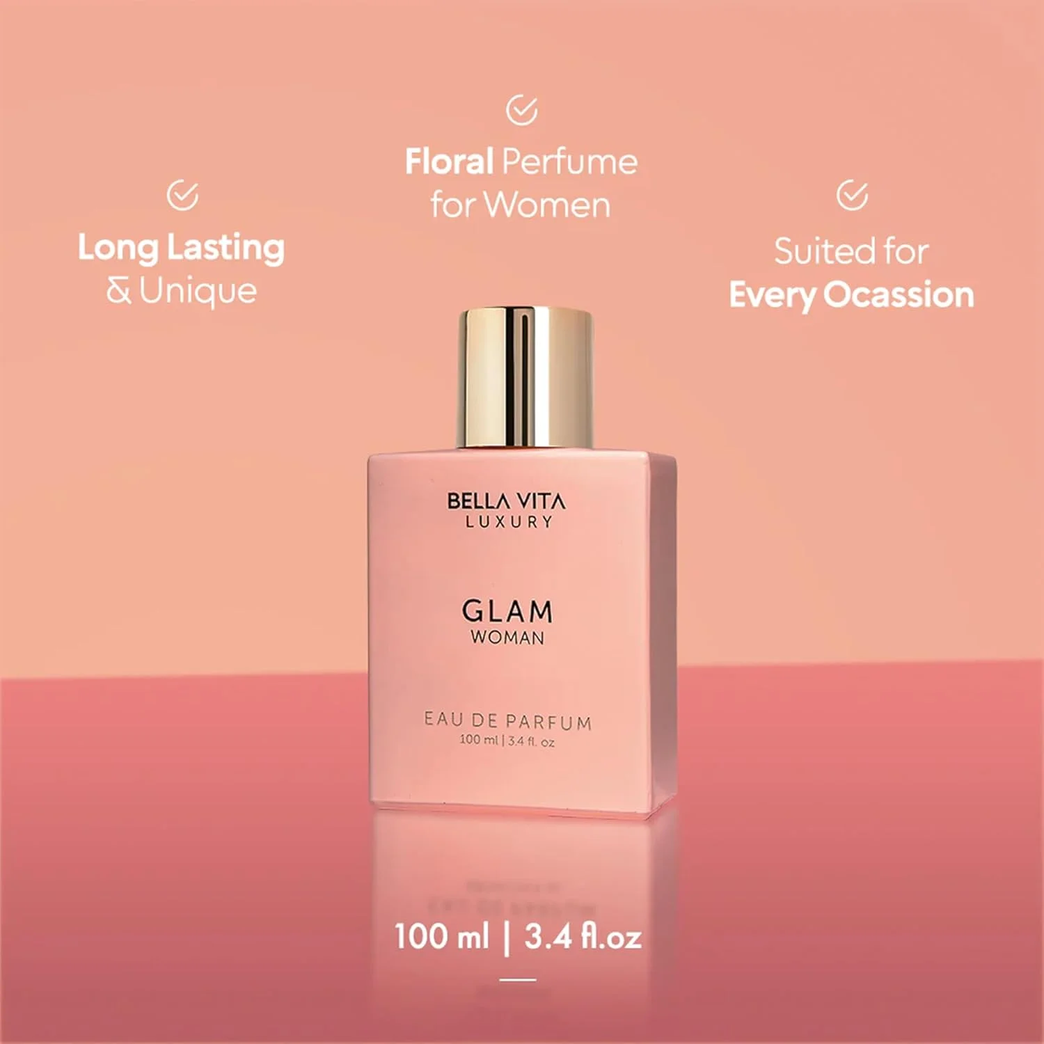 عطر زنانه ارگانیک گلم بلا ویتا لاکچری، با رایحه ای تازه و رمانتیک، 100 میلی لیتر