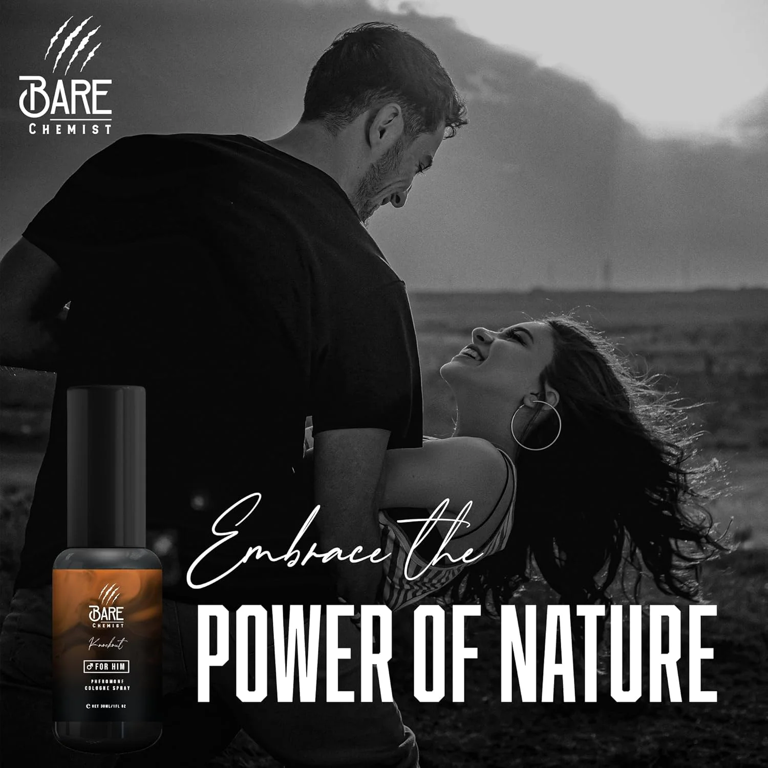 فرمون های Bare Chemist برای مردان برای جذب زنان (ناک اوت) ادکلن - اسپری ادکلن فرمون [جذب زنان] - فوق العاده قوی، فرمول فرمون اثبات شده و متمرکز