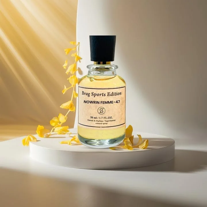 عطر زنانه B Brag Sports Edition Nowrin Femme-47 Extrait De Parfum | عطر گلی، مرکباتی و مشک برای زنان | عطر عربی ماندگار | رایحه ملایم و با طراوت برای زنان 50 میلی لیتر | عطور نسائیه