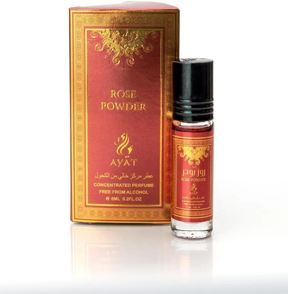 عطرهای آیات - 6 عدد 6 میلی لیتری - روغن عطر مردانه و زنانه - ماندگاری طولانی و راحت (پودر گل رز) عطرهای آیات - 6 عدد 6 میلی لیتری - روغن عطر مردانه و زنانه - ماندگاری طولانی و راحت (پودر گل رز)