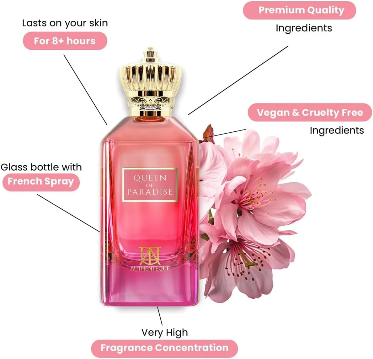 آتنتیک - Queen of Paradise - عطر زنانه 100 میلی لیتر - عطرهای شخصی ماندگار زنانه - عطر لوکس - اکستریت د پرفیوم