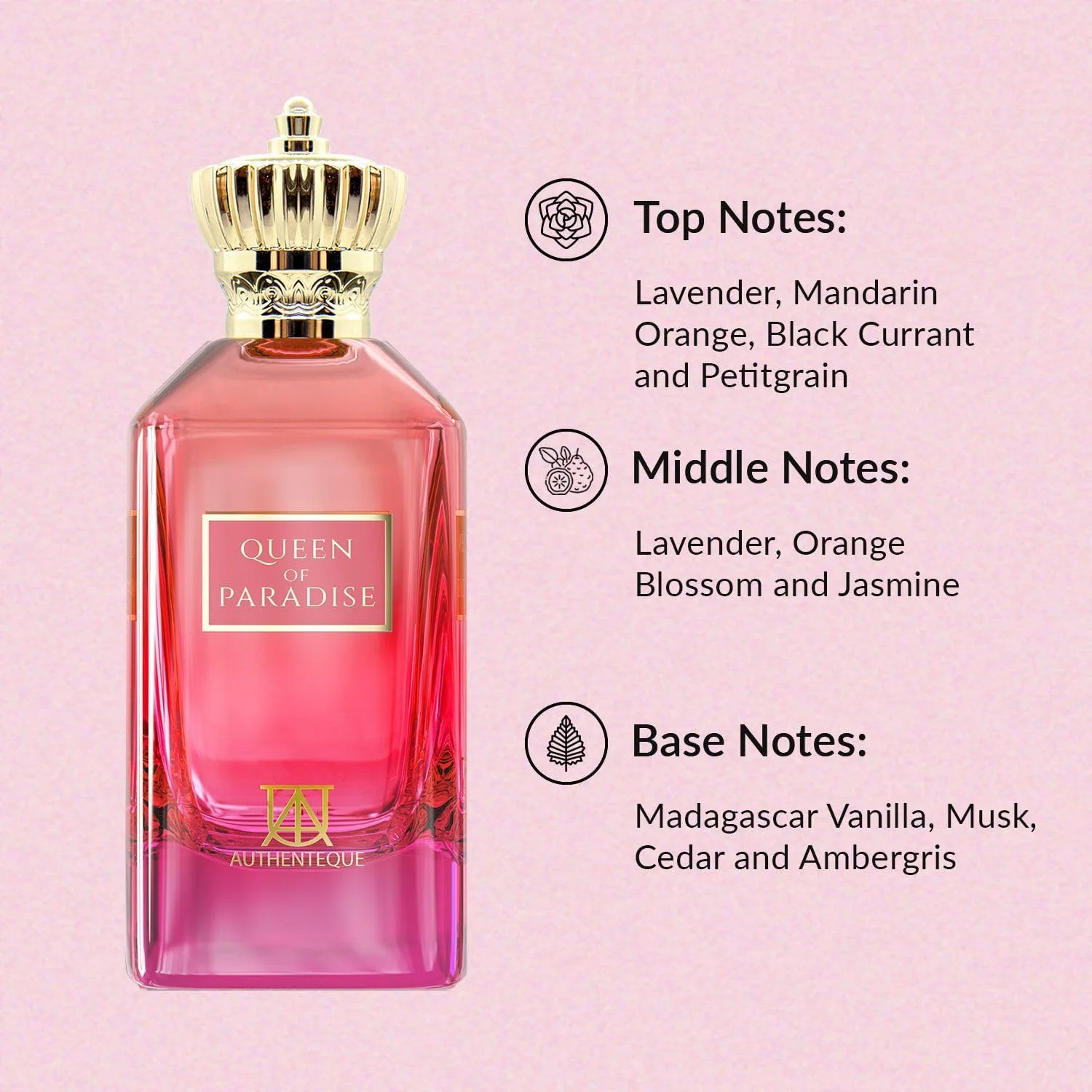 آتنتیک - Queen of Paradise - عطر زنانه 100 میلی لیتر - عطرهای شخصی ماندگار زنانه - عطر لوکس - اکستریت د پرفیوم