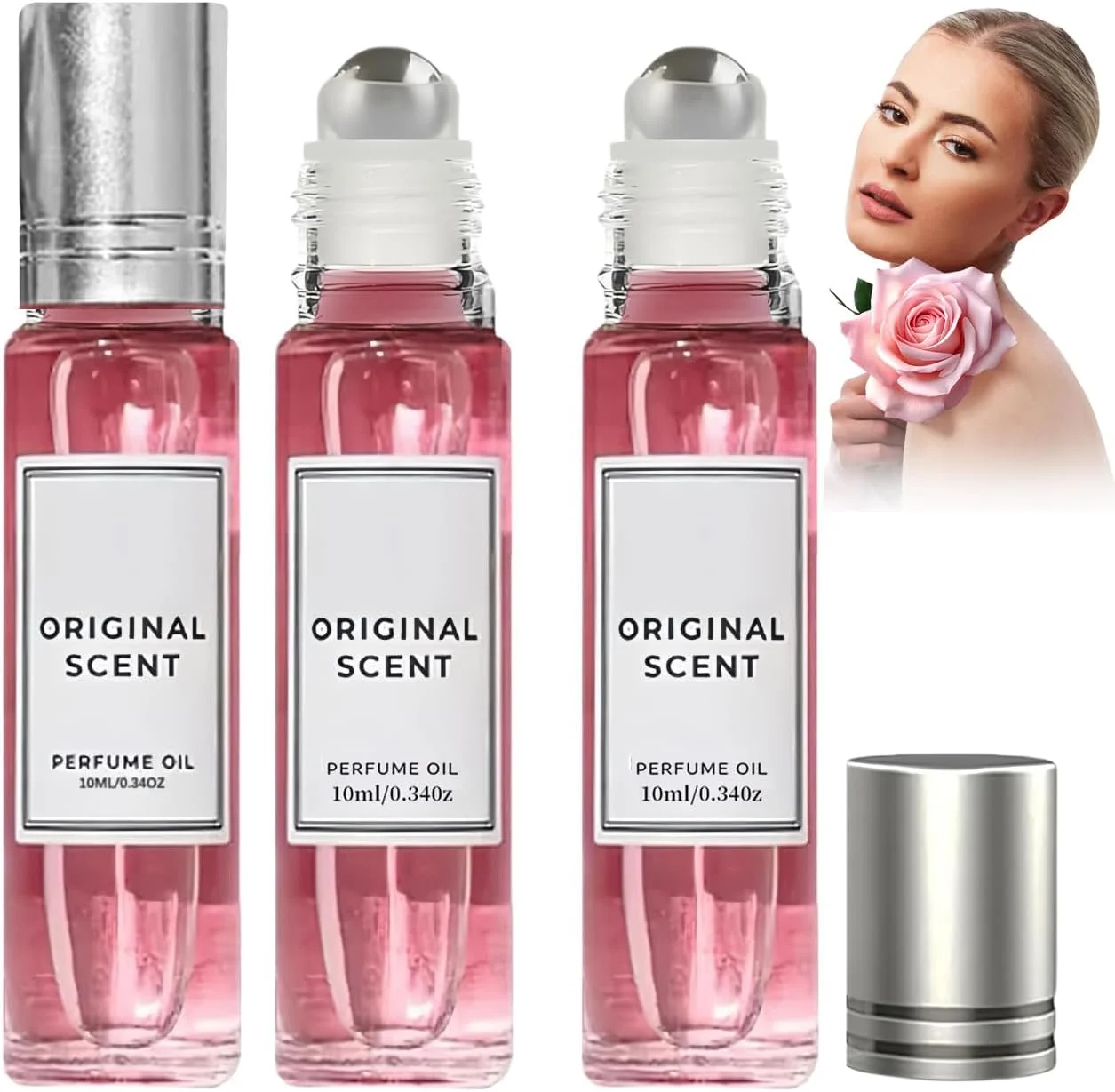 عطر فرمون زنانه AUJ، 3 عدد، رایحه های تقویت شده، عطر فرمون، طعم Venom، عطر رولی ماندگار برای زنان