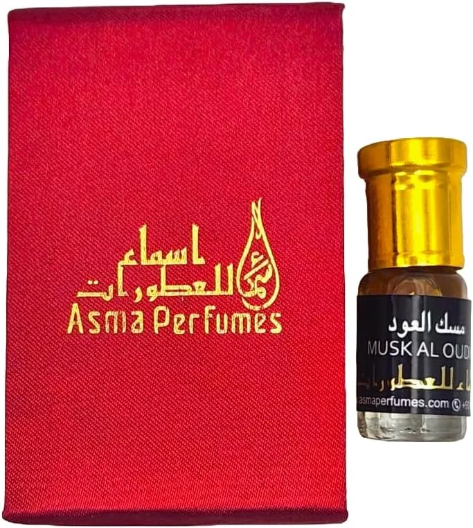 عطر اسما مشک العود 3 میلی لیتر (یک چهارم تولا) - روغن لوکس بدون الکل | غلیظ | ماندگاری طولانی | مناسب برای سفر | هدیه برای آقایان و بانوان | آمازون امارات