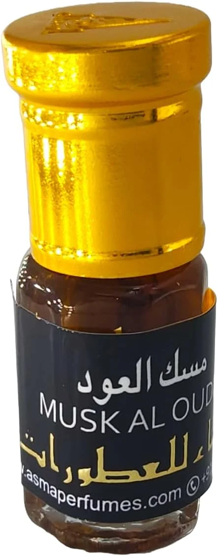 عطر اسما مشک العود 3 میلی لیتر (یک چهارم تولا) - روغن لوکس بدون الکل | غلیظ | ماندگاری طولانی | مناسب برای سفر | هدیه برای آقایان و بانوان | آمازون امارات