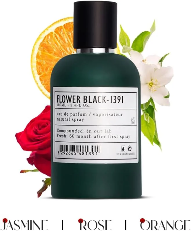 عطر унисекс ARO FAC By AMD Perfumes Flower Black 1391 - رایحه های ماندگار مردانه و زنانه - هدیه برای مردان و زنان ادو پرفیوم EDP 100 میلی لیتر
