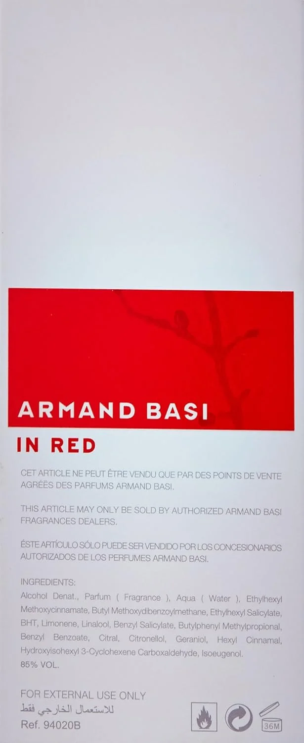 ادکلن آرماند باسی این رد Armand Basi in Red EDT Spray، 100 میلی لیتر