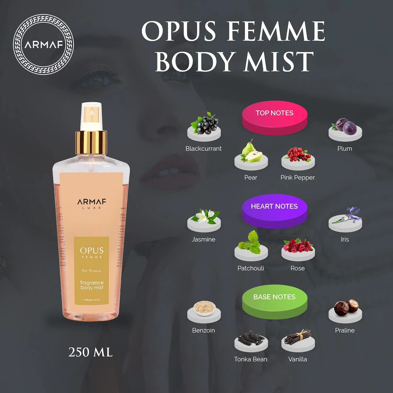عطر زنانه آرماف اپوس فم - 250 میلی لیتر