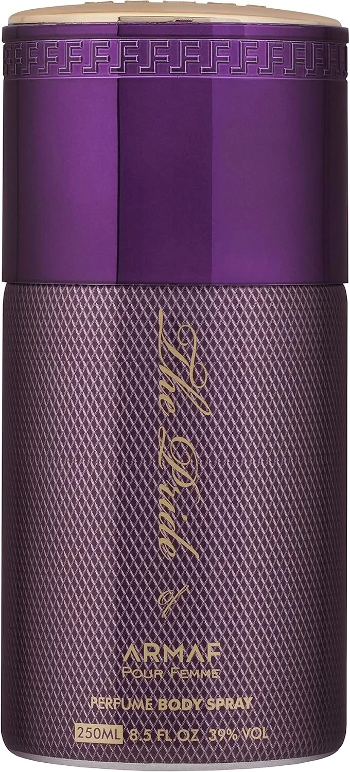 اسپری بدن زنانه ARMAF The Pride of Armaf Pour Femme Purple 250ml - طراوت در تمام طول روز - رایحه ای برای او - اسپری بدن زنانه - عطر