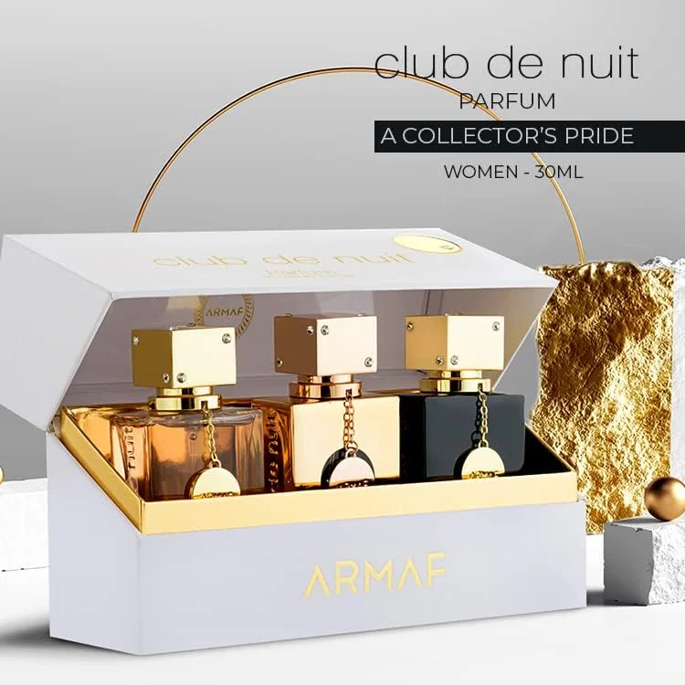 ست هدیه عطر زنانه آرماف کالکتور پراید کلاب د نویت 30 میلی لیتر - Milestone EDP 30ML، Club De Nuit EDP 30ML، Club De Nuit Intense Women EDP 30ML - عطر برای زنان - رایحه - ست - برای او ست هدیه عطر زنانه آرماف کالکتور پراید کلاب د نویت 30 میلی لیتر - Milestone EDP 30ML، Club De Nuit EDP 30ML، Club De Nuit Intense Women EDP 30ML - عطر برای زنان - رایحه - ست - برای او