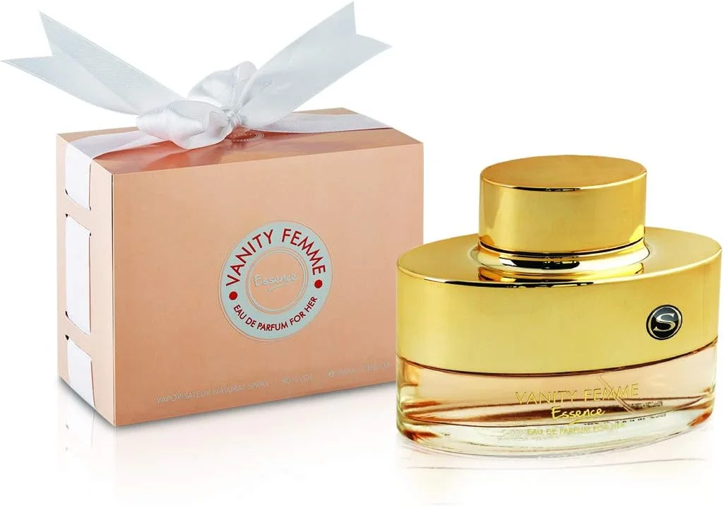 عطر زنانه آرماف ونیتی فم اسنس ادو پرفیوم 100 میلی لیتر طلایی، محصولی از آرماف از خانه استرلینگ عطر زنانه آرماف ونیتی فم اسنس ادو پرفیوم 100 میلی لیتر طلایی، محصولی از آرماف از خانه استرلینگ