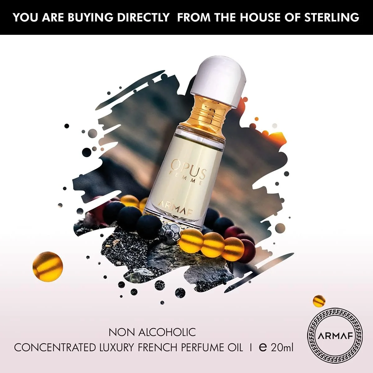 روغن عطر زنانه غیر الکلی و غلیظ لوکس فرانسوی آرماف Opus، 20 میلی لیتر، مخصوص بانوان روغن عطر زنانه غیر الکلی و غلیظ لوکس فرانسوی آرماف Opus، 20 میلی لیتر، مخصوص بانوان