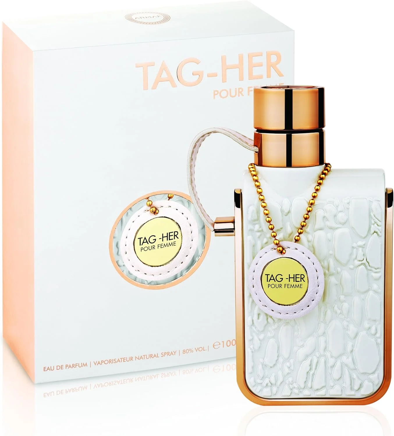 عطر زنانه آرماف تگ هر ادو پرفیوم 100 میلی لیتر - رایحه کهربایی گلی برای بانوان