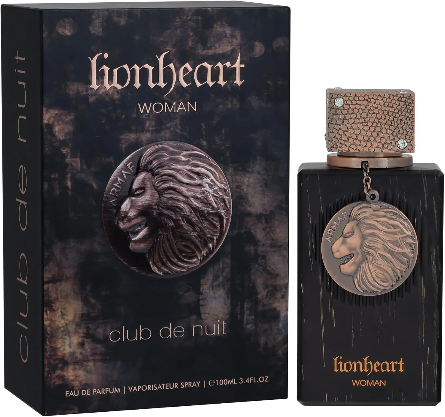 ادکلن زنانه آرماف کلاب د نویت هریتج Lion Heart حجم 100 میل مشکی، عطر زنانه، رایحه ای برای او