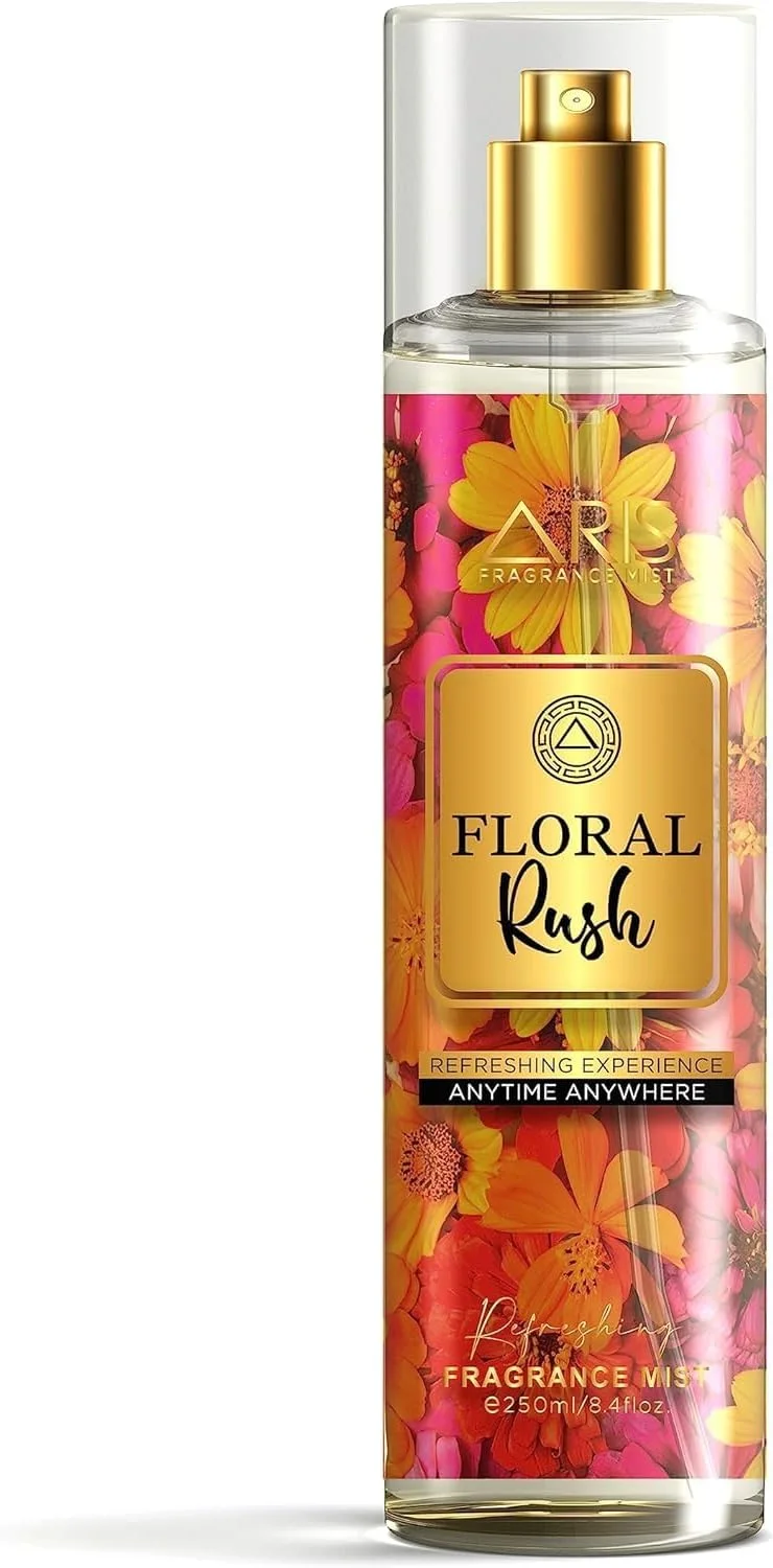 بادی میست زنانه آریس کازمتیکس مدل Floral Rush - عطر ماندگار برای زنان - ادکلن زنانه - رایحه های زنانه - عطر زنانه شیک و اسپری بدن زنانه برای اعتماد به نفس روزمره - بادی میست - 250 میلی لیتر
