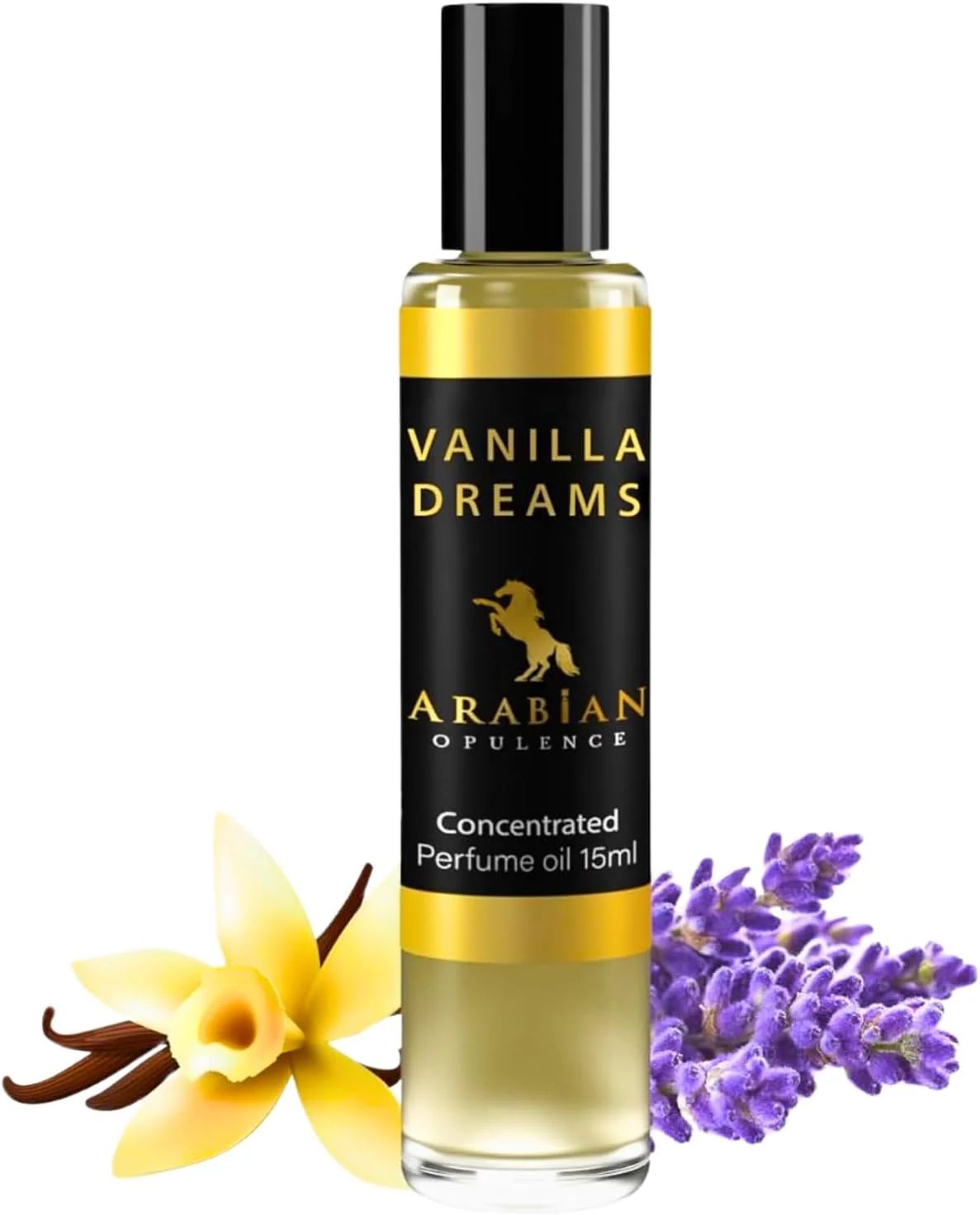 عطر روغنی رولی Arabian Opulence FR99 Vanilla Dreams، روغن بدن معطر غلیظ، عطر روغنی ماندگار برای زنان، بطری عطر ملایم بدون الکل سایز مسافرتی (15 میلی لیتر)