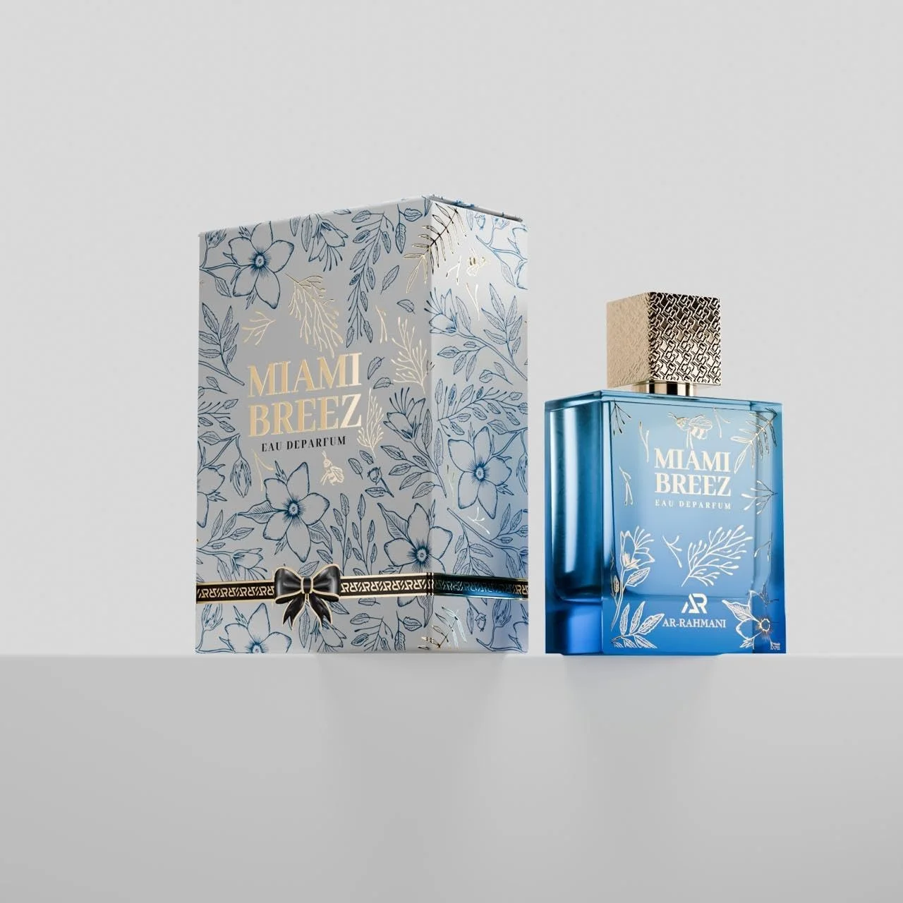 عطر ادو پرفیوم مردانه AR-RAHMANI مدل Miami Breeze - رایحه مرکباتی چوبی با لیمو، یاس و نعناع هندی - عطری تازه و جسورانه - 100 میلی لیتر