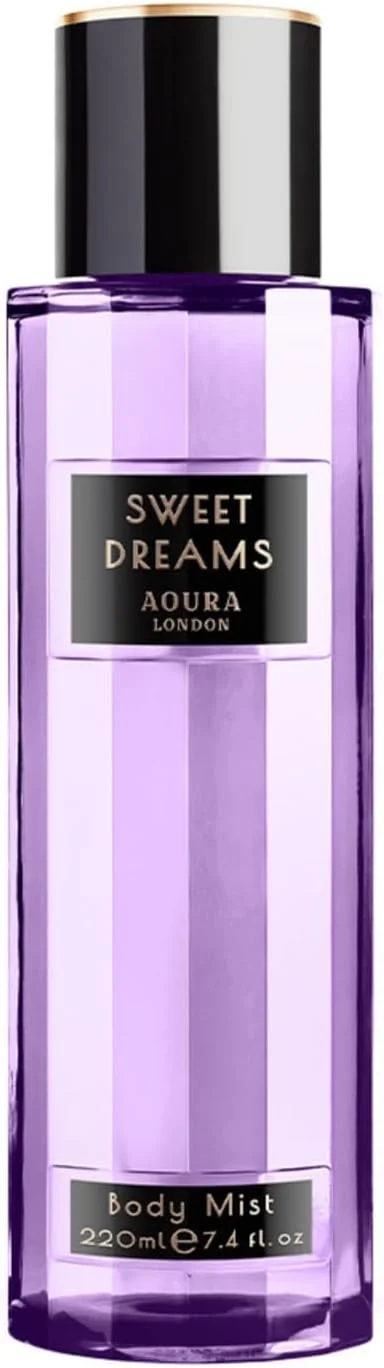 اسپری بدن زنانه آورا لندن مدل Sweet Dreams - عطر گلی و با طراوت لوکس، ماندگاری طولانی برای استفاده روزانه، اسپری با طراوت و ظریف، 220 میلی لیتر
