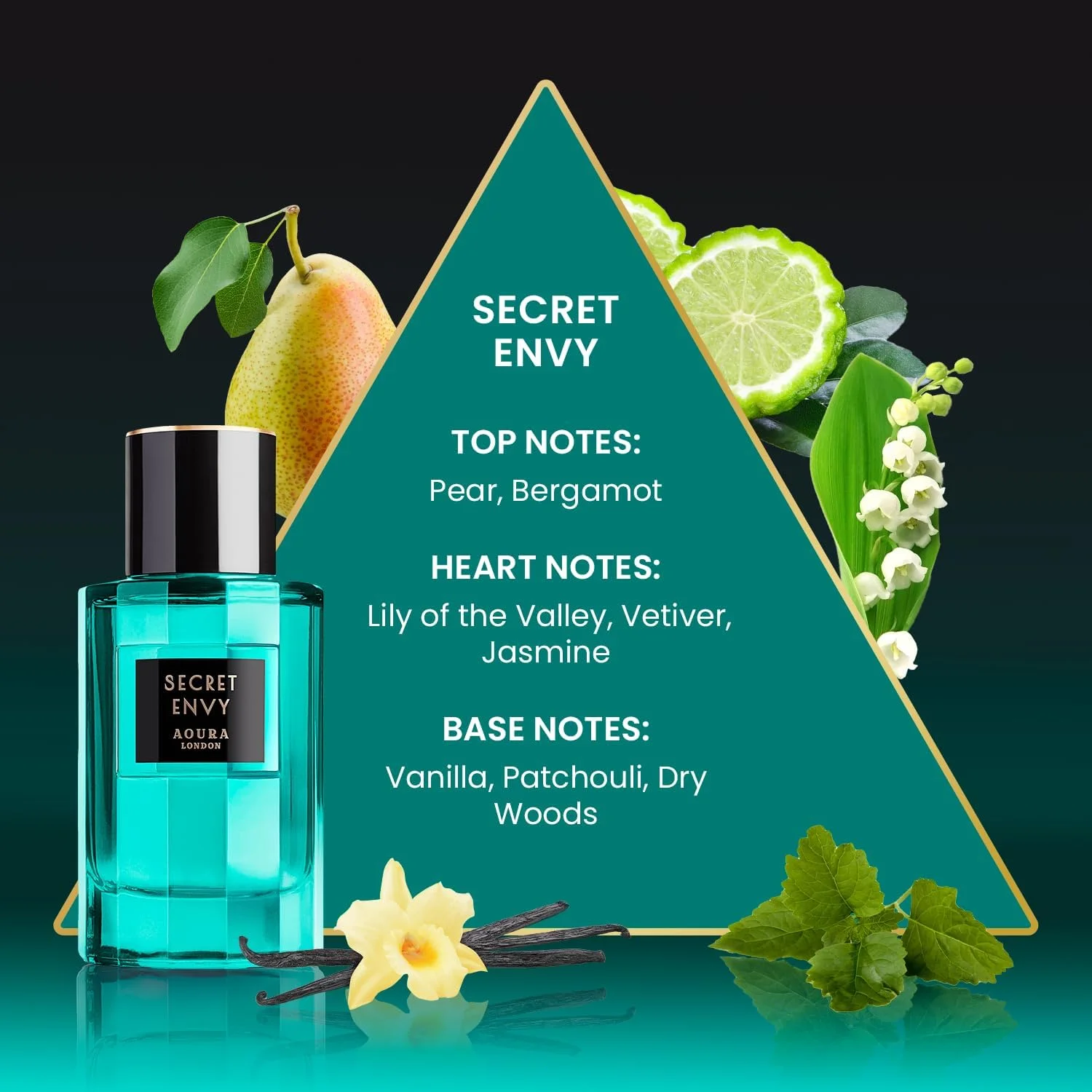 ادو پرفیوم زنانه Aoura London مدل Secret Envy حجم 100 میلی لیتر