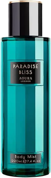 اسپری بدن زنانه Aoura London Paradise Bliss - عطر گلی تازه، با طراوت و ماندگار - عطر مصرف روزانه برای زنان، 220 میلی لیتر