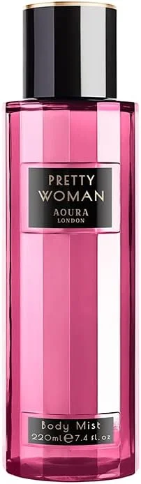 اسپری خوشبو کننده بدن زن زیبا Aoura London 220ml | رایحه گلی تازه و ماندگار | اسپری خوشبو کننده مصرف روزانه 200ml