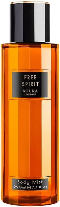 اسپری بدن زنانه Aoura London Free Spirit - رایحه گلی با طراوت و ماندگاری طولانی - اسپری عطر روزانه برای زنان با اعتماد به نفس، 220 میلی لیتر