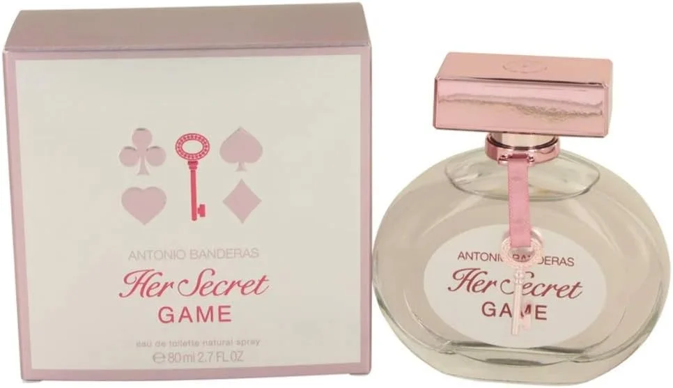 ادکلن زنانه آنتونیو باندراس Her Secret Game Eau de Toilette Spray - عطر زنانه، 80 میلی لیتر، شفاف