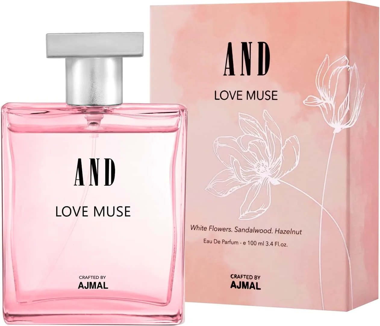 ادو پرفیوم زنانه AND Love Muse با رایحه گل، ماندگاری طولانی، هدیه ای برای زنان خوش سلیقه، 50 میلی لیتر