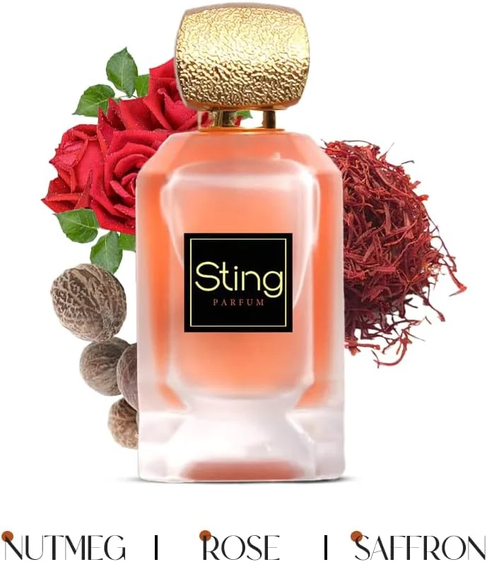 عطر زنانه استینگ AMD Perfumes - هدیه کلاسیک برای زنان - رایحه های ماندگار زنانه با ترکیبی از جوز هندی و عنبر ادو پرفیوم EDP 100ml