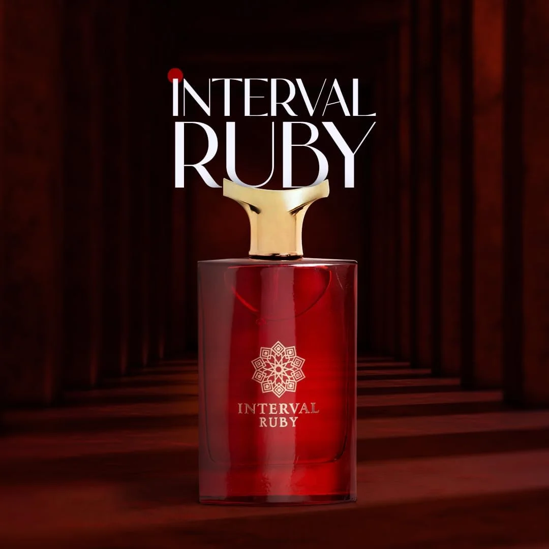 عطر унисекс Interval Ruby از AMD Perfumes - عطر کلاسیک برای مردان و زنان - رایحه های ماندگار مردانه و زنانه با ترکیبی از مشک و نت های دریایی ادو پرفیوم EDP 100 میلی لیتر