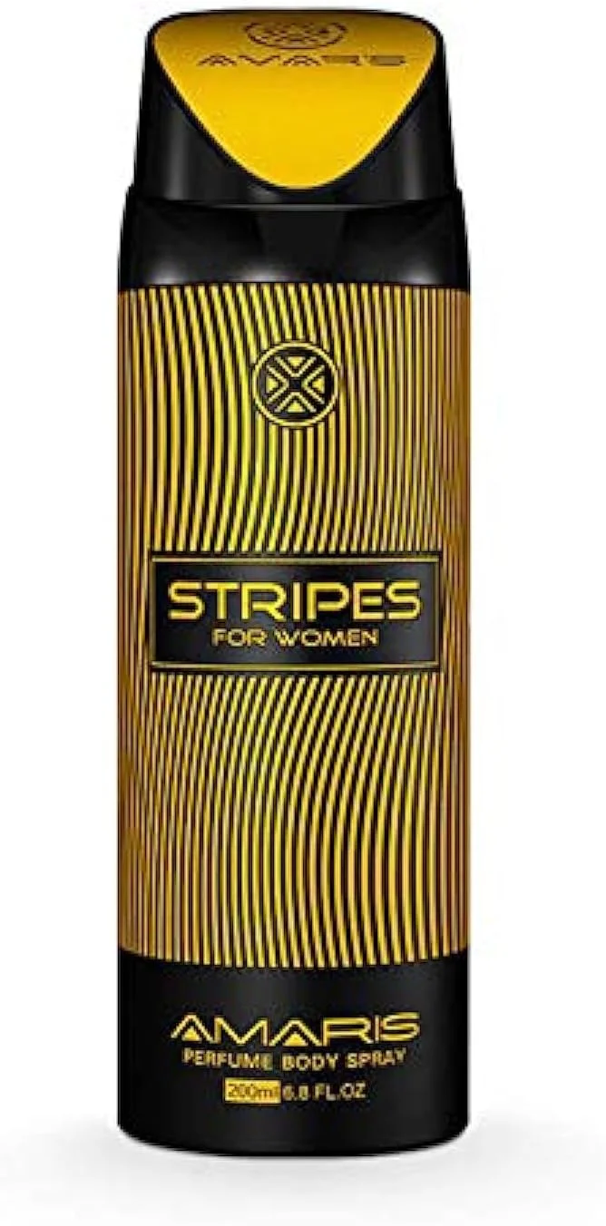اسپری بدن زنانه آموریس مدل Stripes حجم 200 میلی لیتر