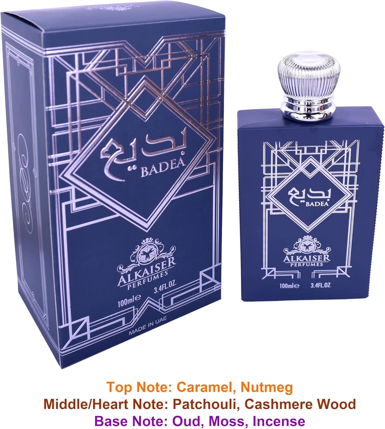 عطر ادکلن زنانه ALKAISER PERFUMES BADEA Eau De Parfum 100ml - رایحه ای فریبنده و لذت بخش عطر ادکلن زنانه ALKAISER PERFUMES BADEA Eau De Parfum 100ml - رایحه ای فریبنده و لذت بخش