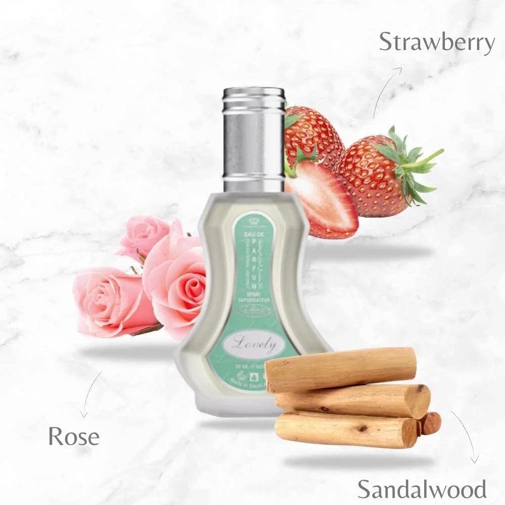 عطر اسپری طبیعی لاولی از الرحاب - 35 میلی لیتر (1.15 fl. oz) - بسته 6 عددی