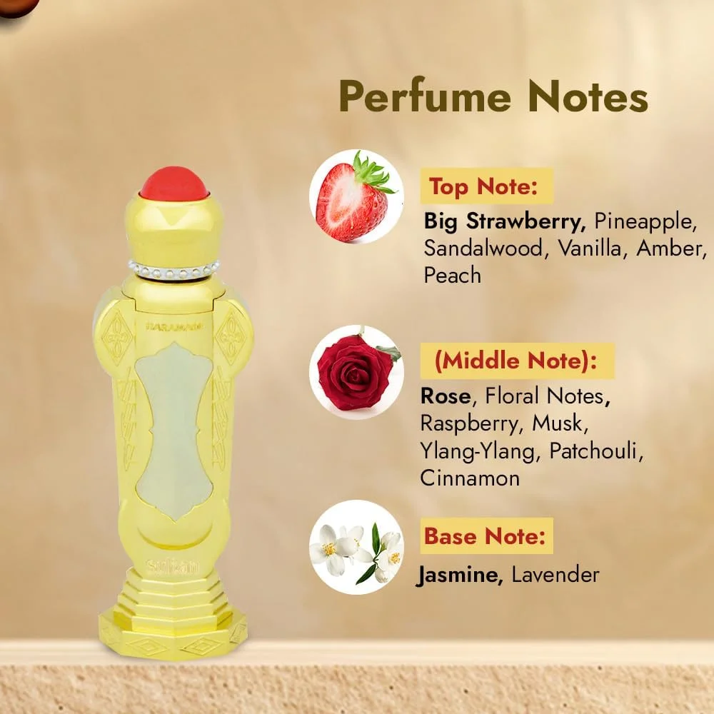 روغن عطر سلطان الحرمین | روغن عطر غیر الکلی | رایحه های یاس، وانیل و اسطوخودوس | جذابیت یونیسکس | رایحه عربی | عطر برای مردان و زنان | برای استفاده روزانه یا مناسبت های خاص | 12 میلی لیتر روغن عطر سلطان الحرمین | روغن عطر غیر الکلی | رایحه های یاس، وانیل و اسطوخودوس | جذابیت یونیسکس | رایحه عربی | عطر برای مردان و زنان | برای استفاده روزانه یا مناسبت های خاص | 12 میلی لیتر