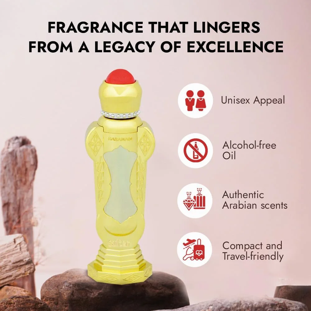 روغن عطر سلطان الحرمین | روغن عطر غیر الکلی | رایحه های یاس، وانیل و اسطوخودوس | جذابیت یونیسکس | رایحه عربی | عطر برای مردان و زنان | برای استفاده روزانه یا مناسبت های خاص | 12 میلی لیتر روغن عطر سلطان الحرمین | روغن عطر غیر الکلی | رایحه های یاس، وانیل و اسطوخودوس | جذابیت یونیسکس | رایحه عربی | عطر برای مردان و زنان | برای استفاده روزانه یا مناسبت های خاص | 12 میلی لیتر